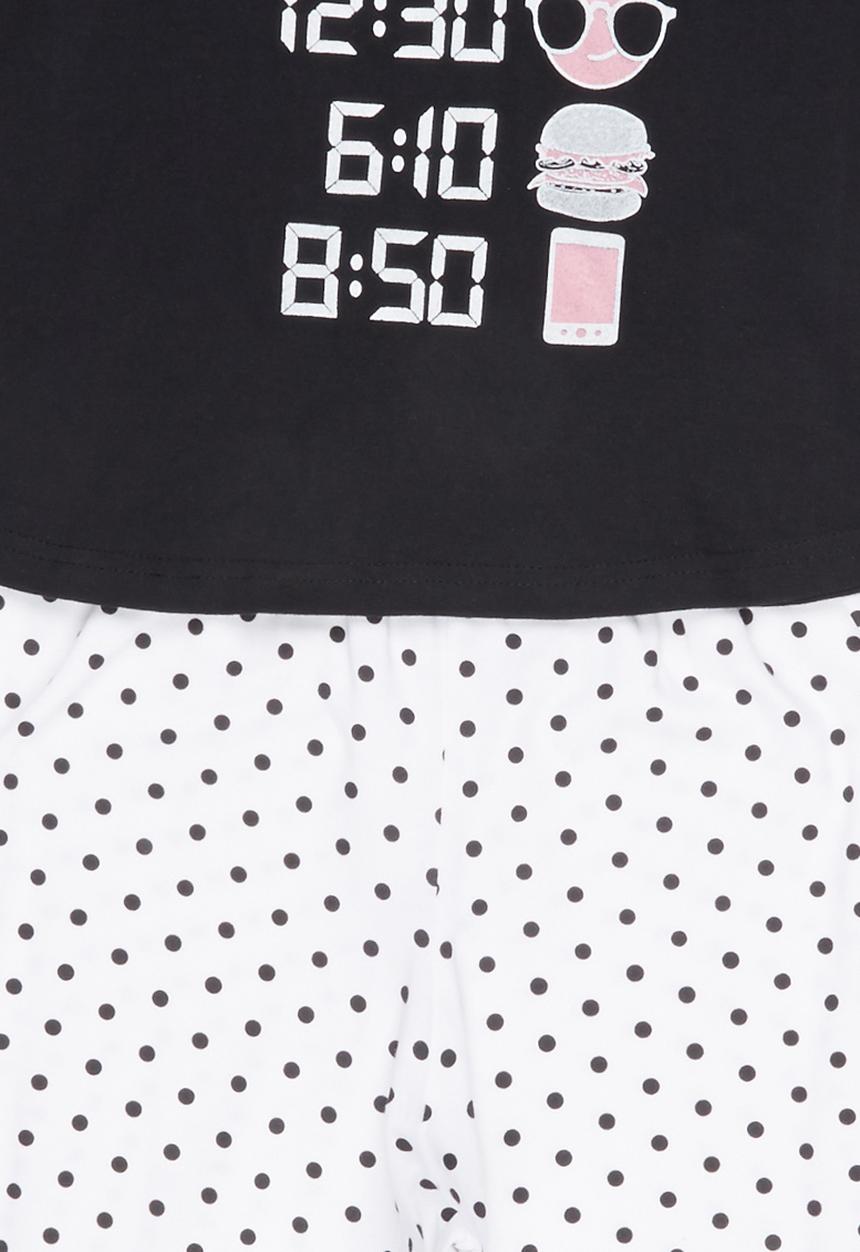 Rebel Republic - Things to do Pyjama Set Black