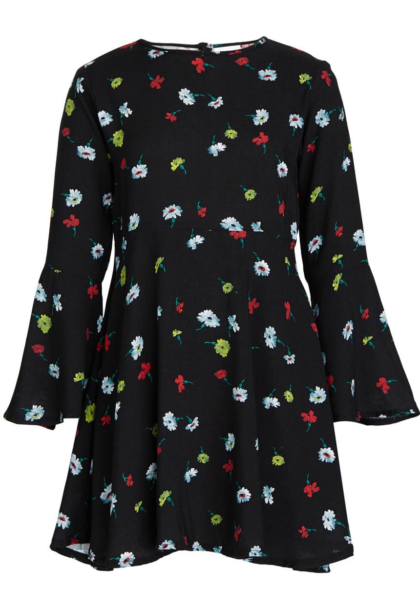 Rebel Republic - Bell Sleeve Dress Multi-colour