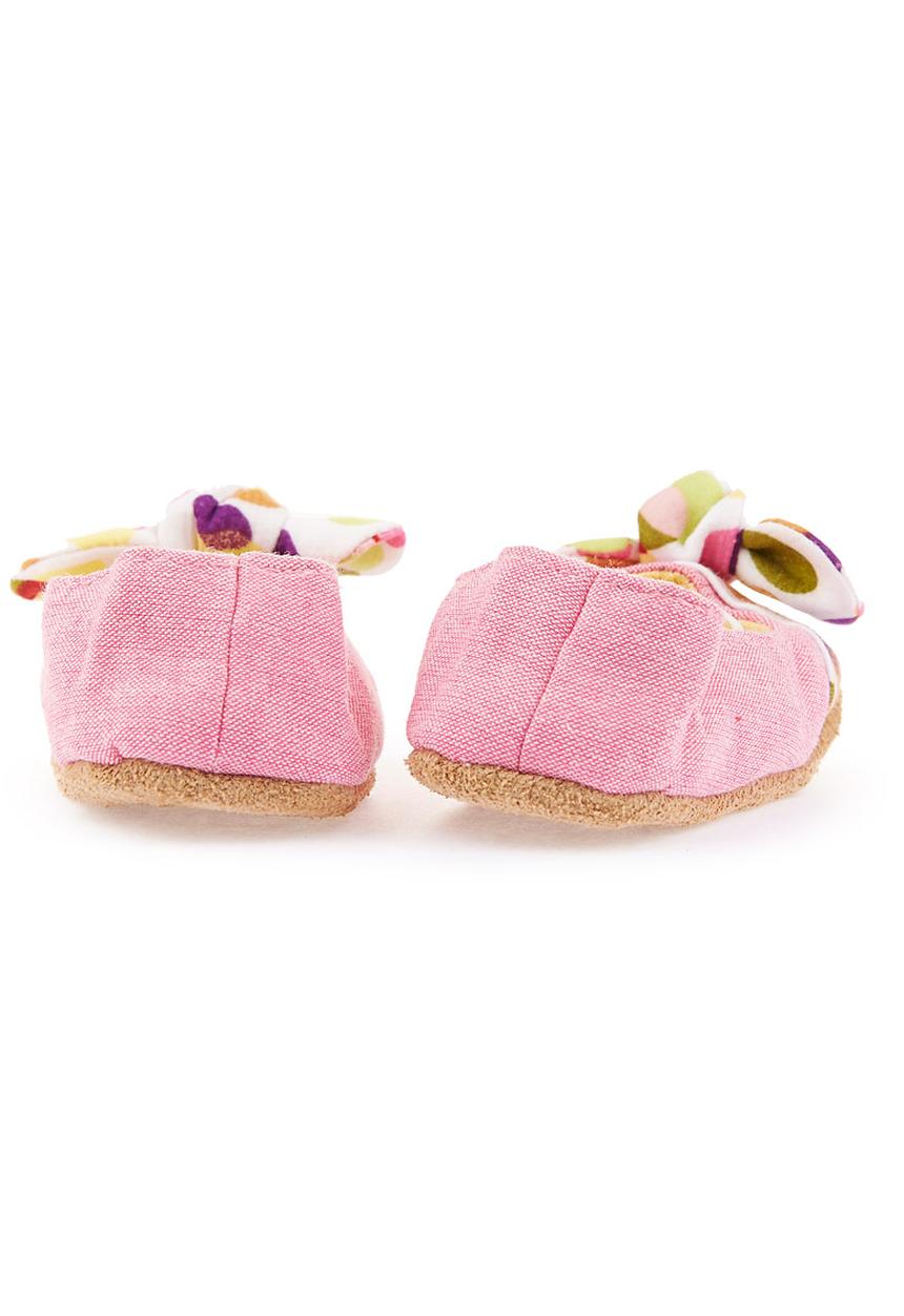Myang - Peep-toe baby shoes with bow
