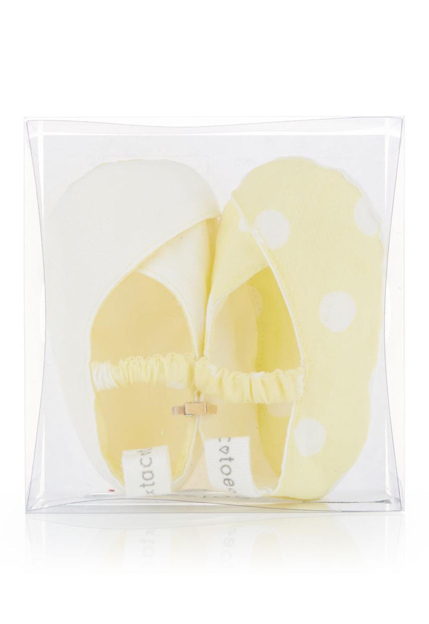 Tic Tac Toe - Lemon reversible kimono shoes