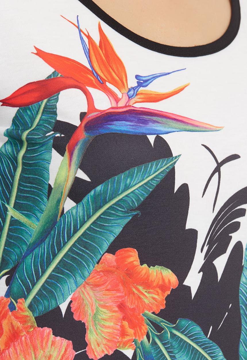 Smash - Long-Sleeve T-Shirt with Tropical Print Multi-colour