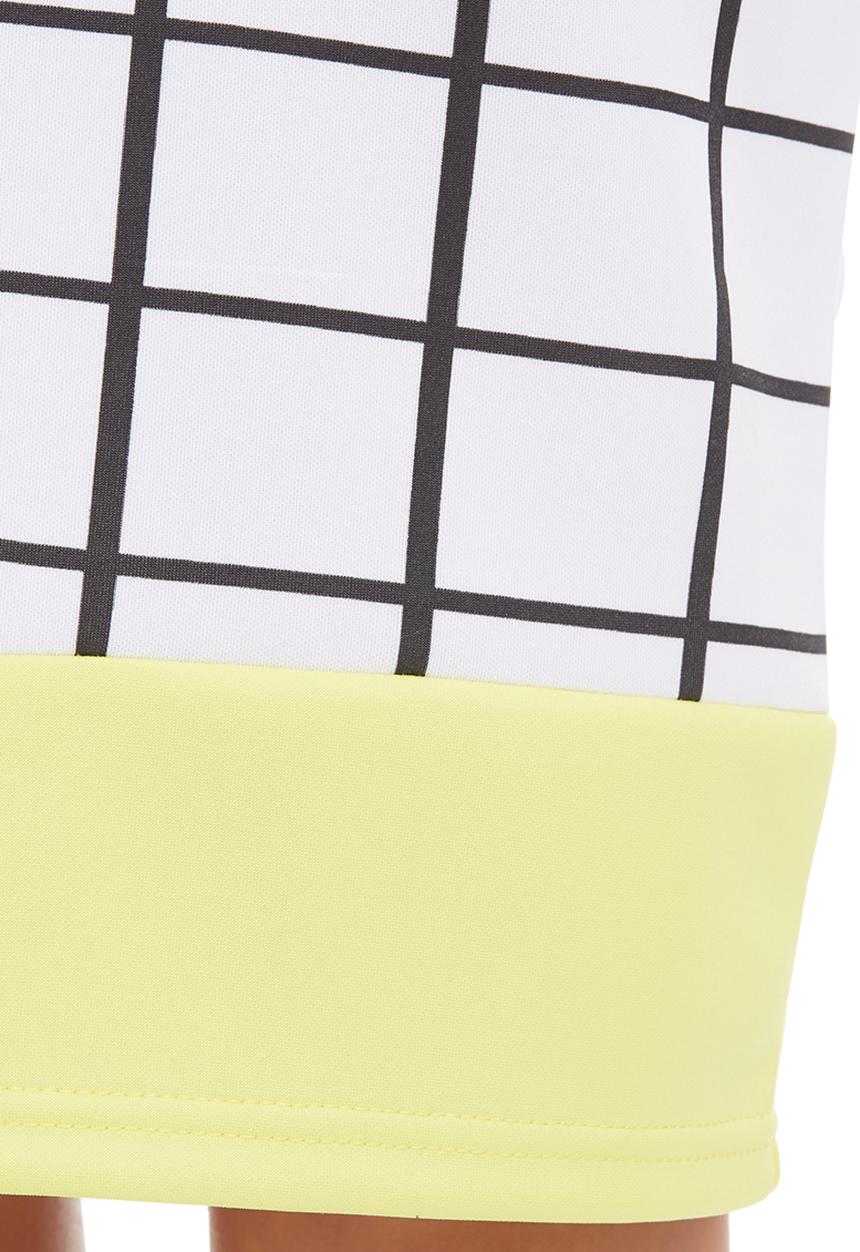 c(inch) - Colourblock Pencil Skirt Black/White Black and White