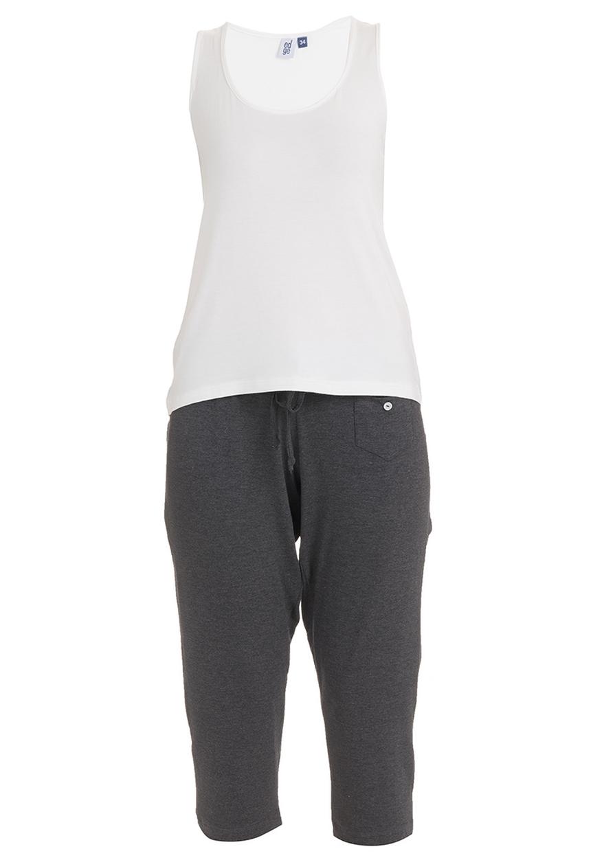 edge - Melange Pyjama Set Dark Grey