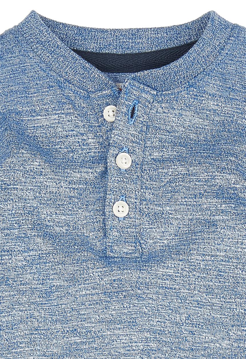 Next - Blue grandad t-shirt Mid Blue
