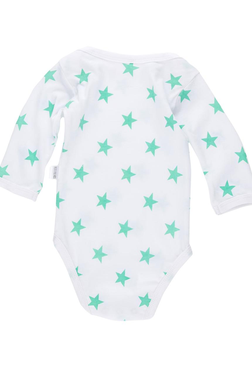 Petit Pois - Long-sleeve Bodysuit Green Light Green