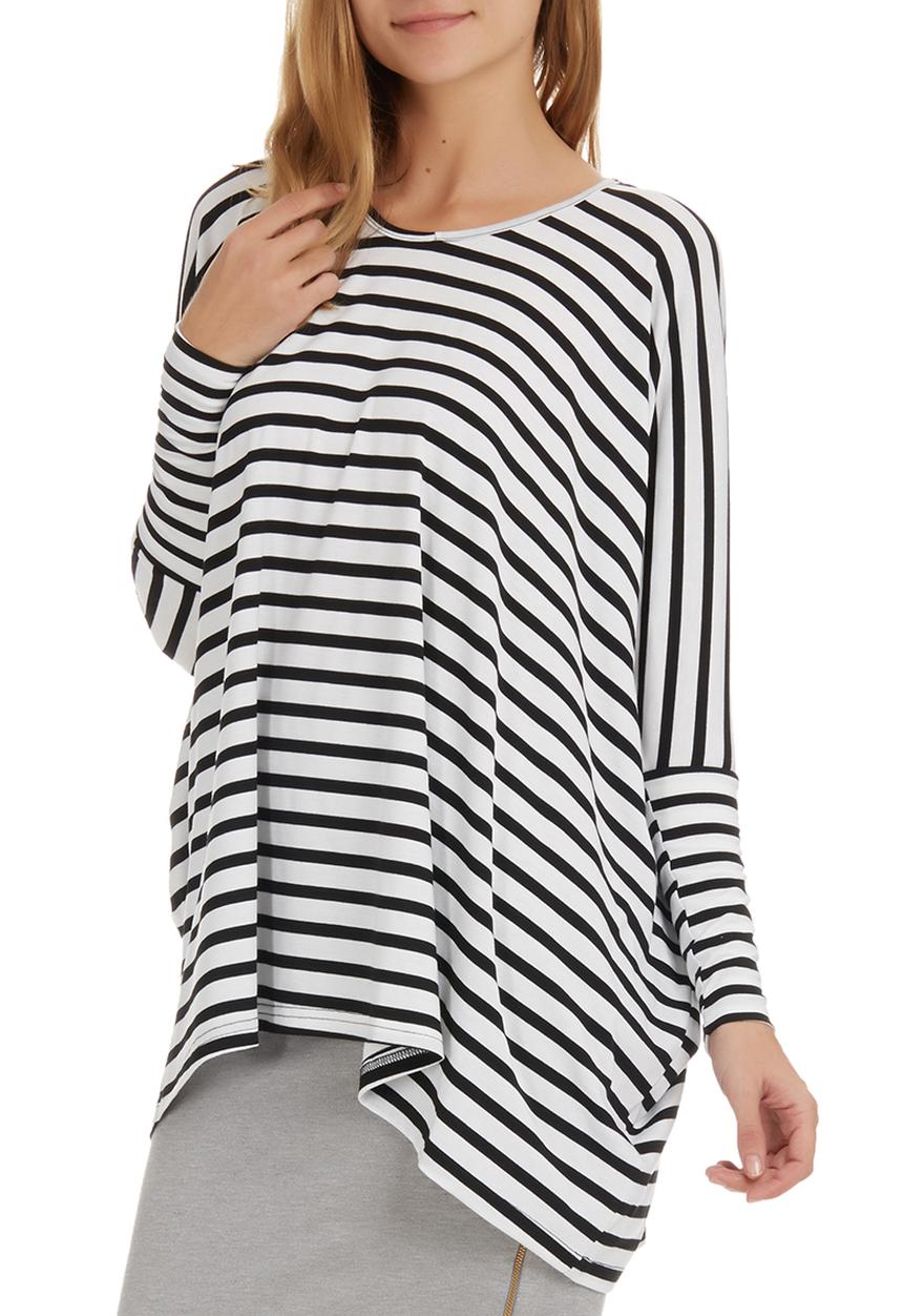 edit - Theory Designs - Oversized Stripe Tunic Black/White  Black and White
