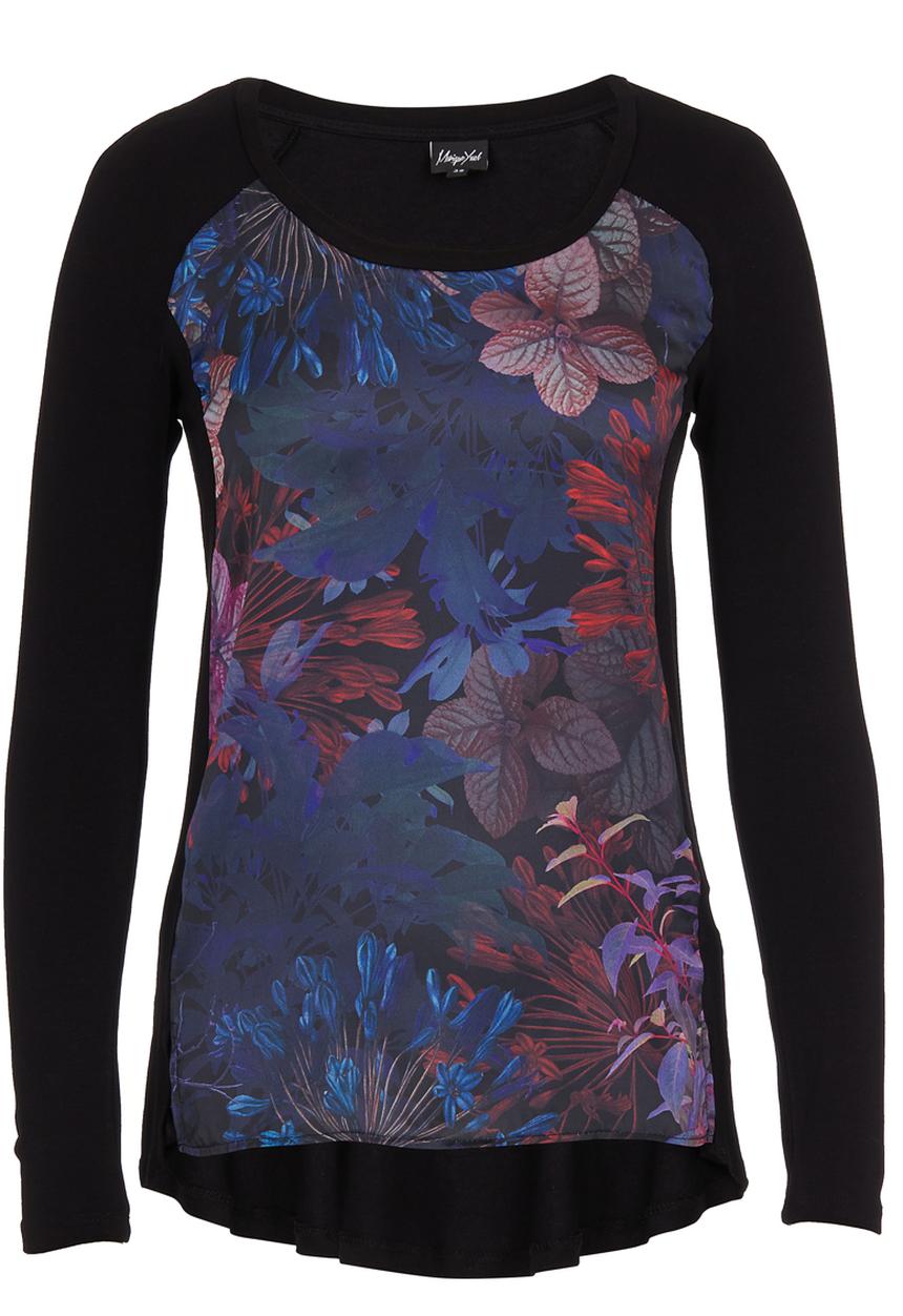 Marique Yssel - Winter Leaf Combo Printed Top Black