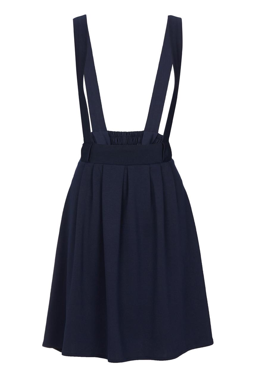 c(inch) - Dungaree Midi Skirt Navy