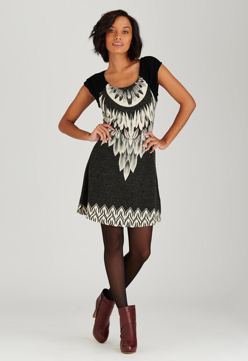 Revenge - Aztec Tribal Ethnic Tunic Black