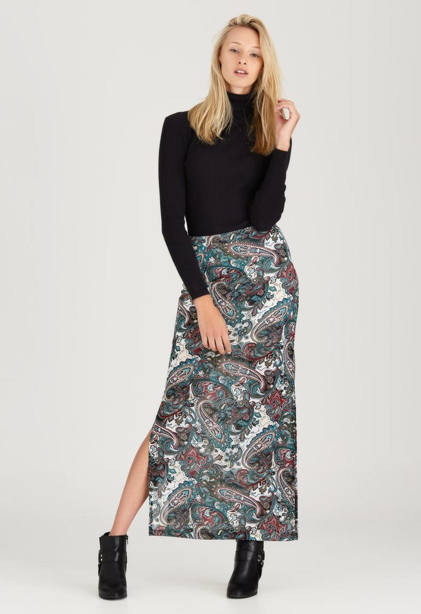 ONLY - Gerda Paisley Print Maxi Skirt Multi-colour