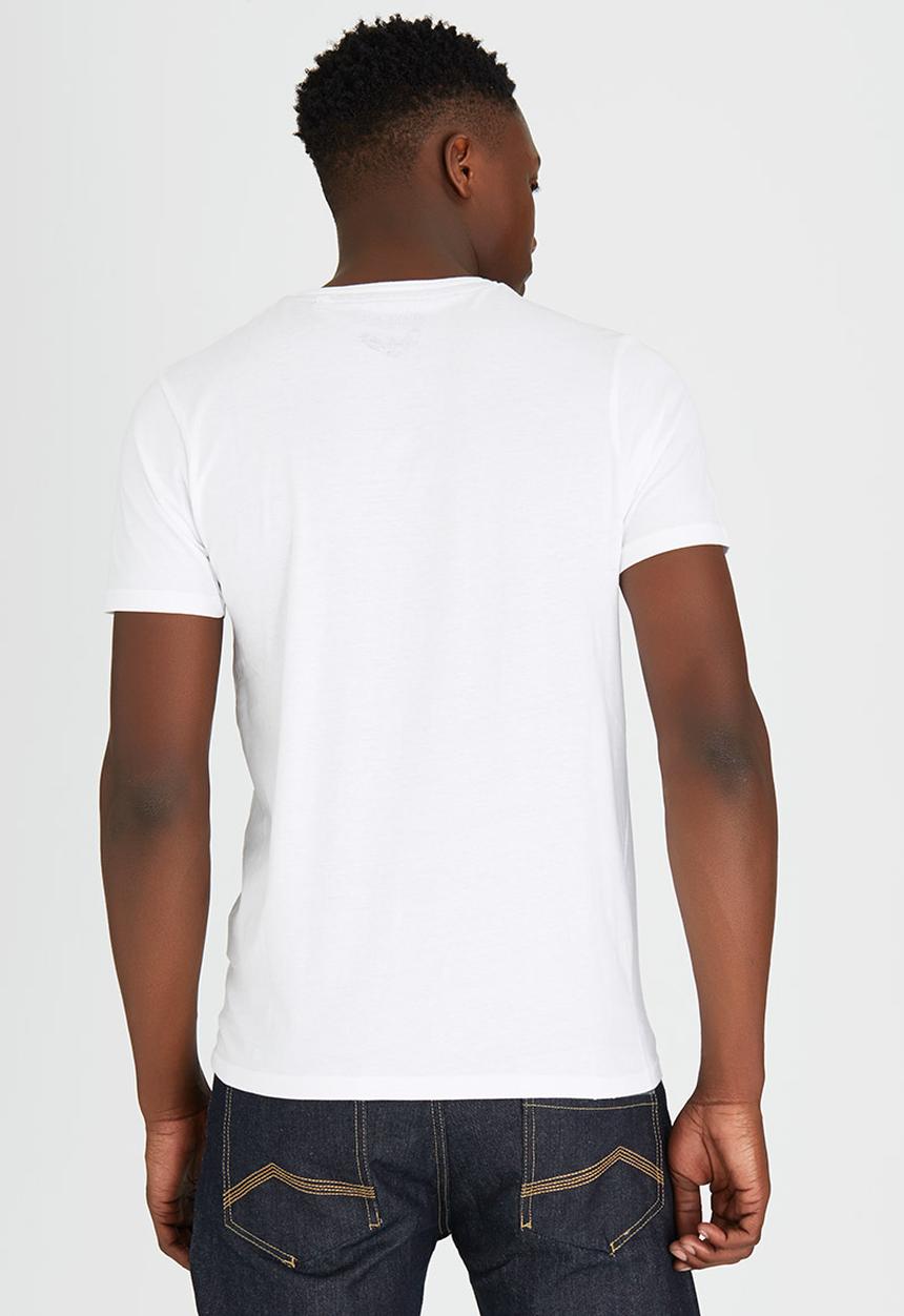 Brave Soul - Crew Neck T-Shirt with Chest Pocket White