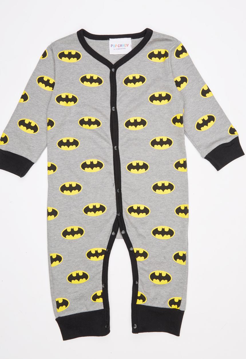Pop Candy - Printed Batman Jumpsuit Grey