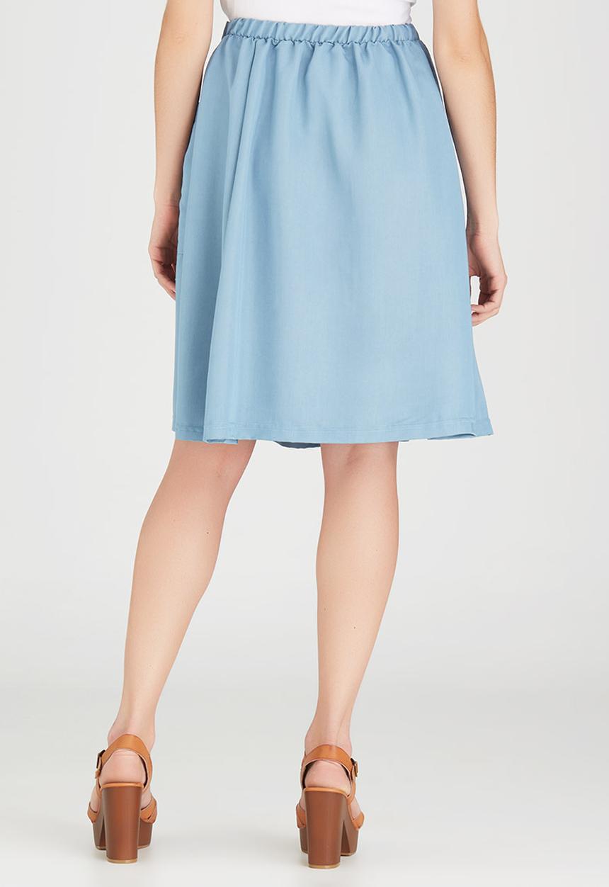 c(inch) - Utility Midi Skirt Pale Blue