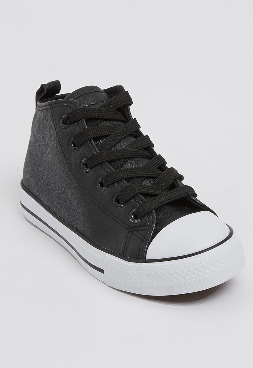 Foot Focus - High Top Sneaker Black