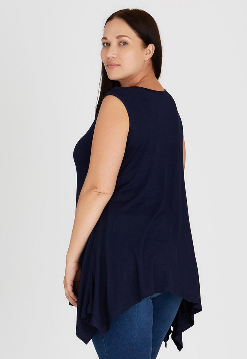 edit Plus - Hanky Hem Tank Navy