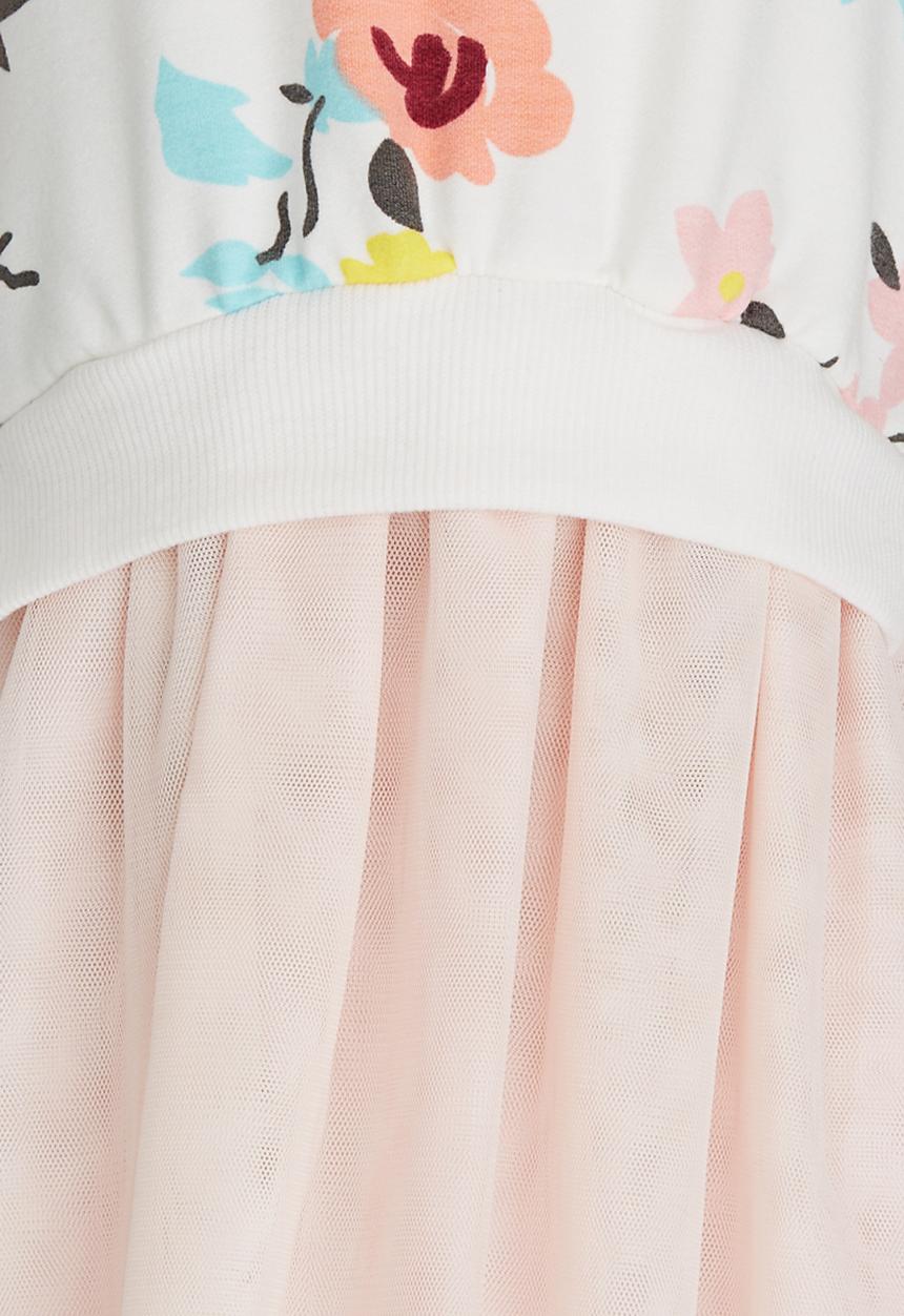 Pop Candy - Combo Sweater Dress Off White