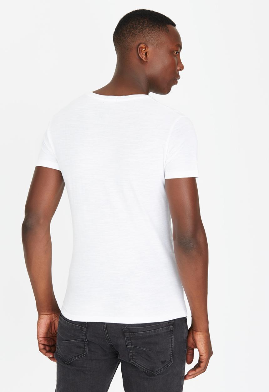 STYLE REPUBLIC - Short Sleeve V-Neck T-Shirt White