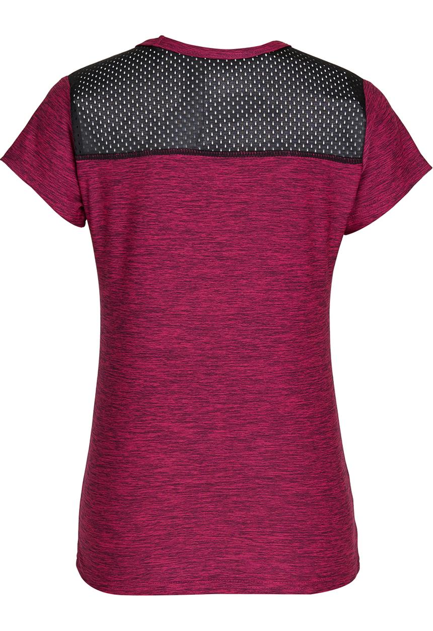 Lithe - Poly Spandex V-neck Top Dark Pink