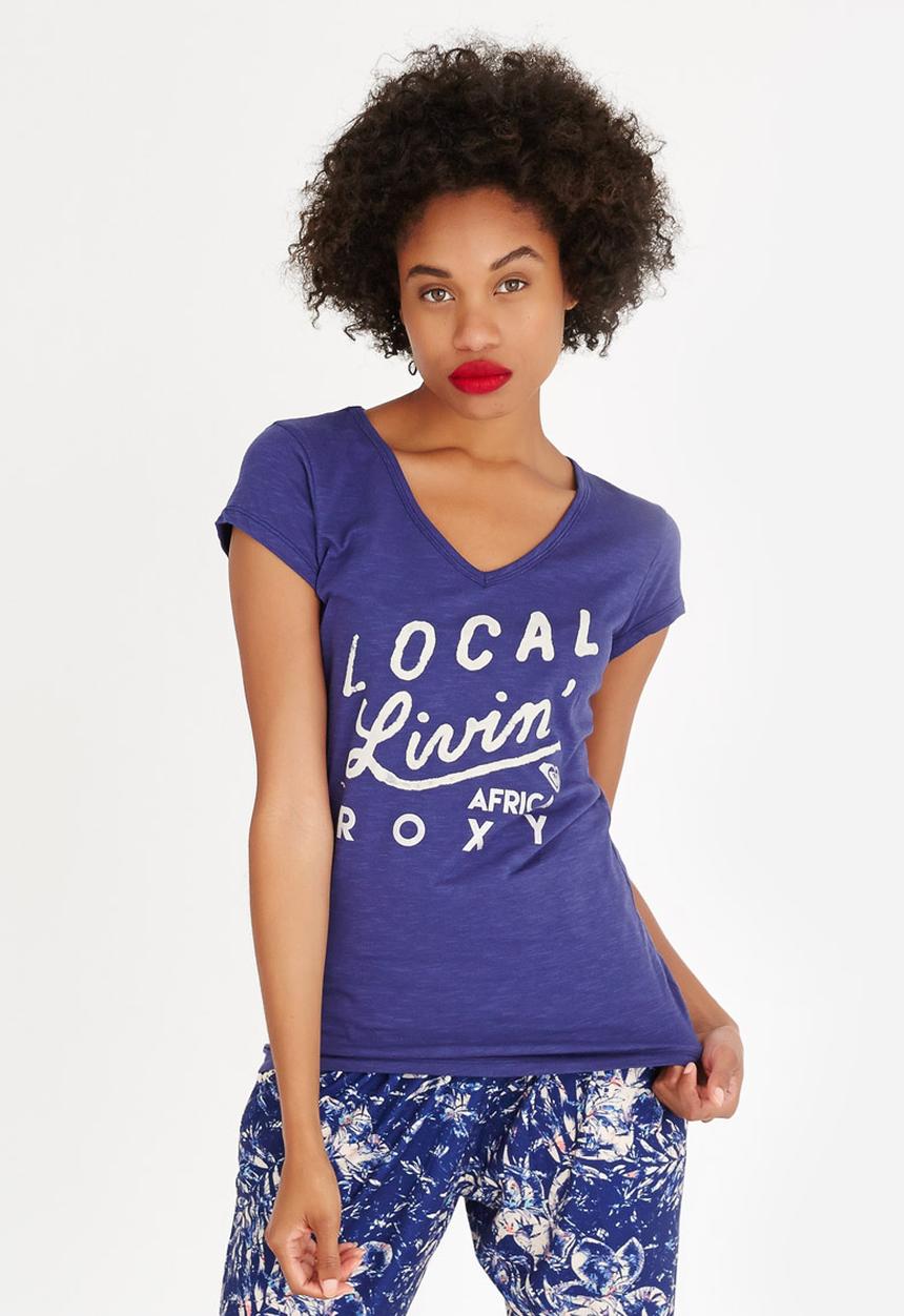 Roxy - Local Livin Tee Mid Blue