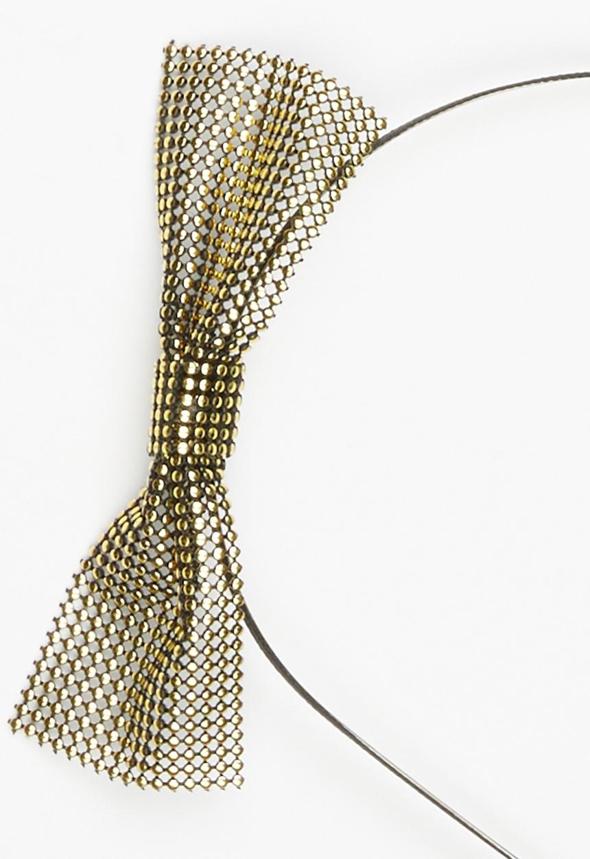 Jewels and Lace - Bow Headband Gold