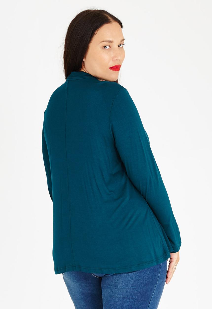 STYLE REPUBLIC PLUS - Choker Neckline T-Shirt Dark Green