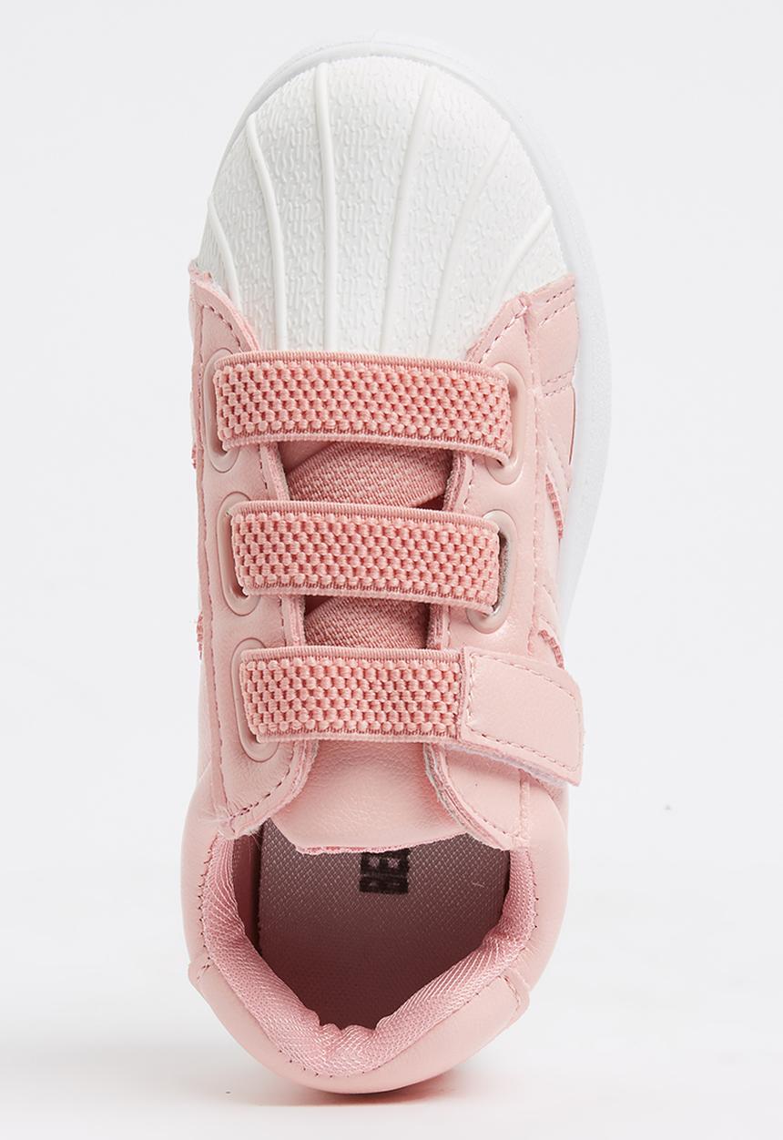 Pop Candy - Velcro Strap Sneaker Pale Pink