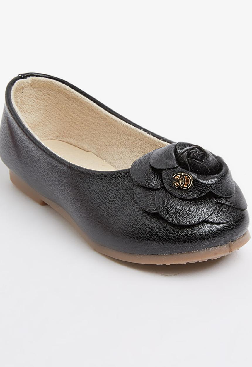 Pop Candy - Pumps With Flower Detail Black