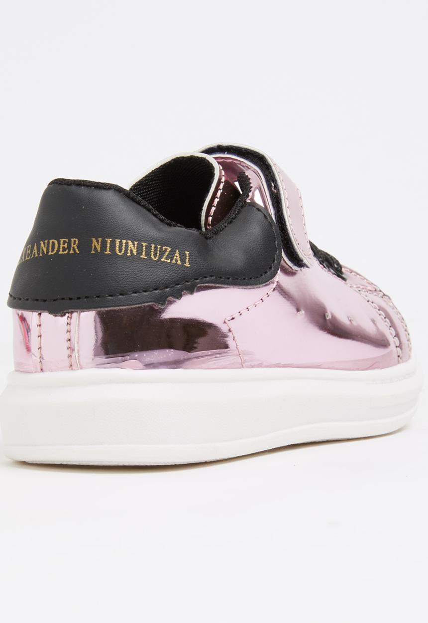 Pop Candy - Metallic Patent Sneakers Mid Pink