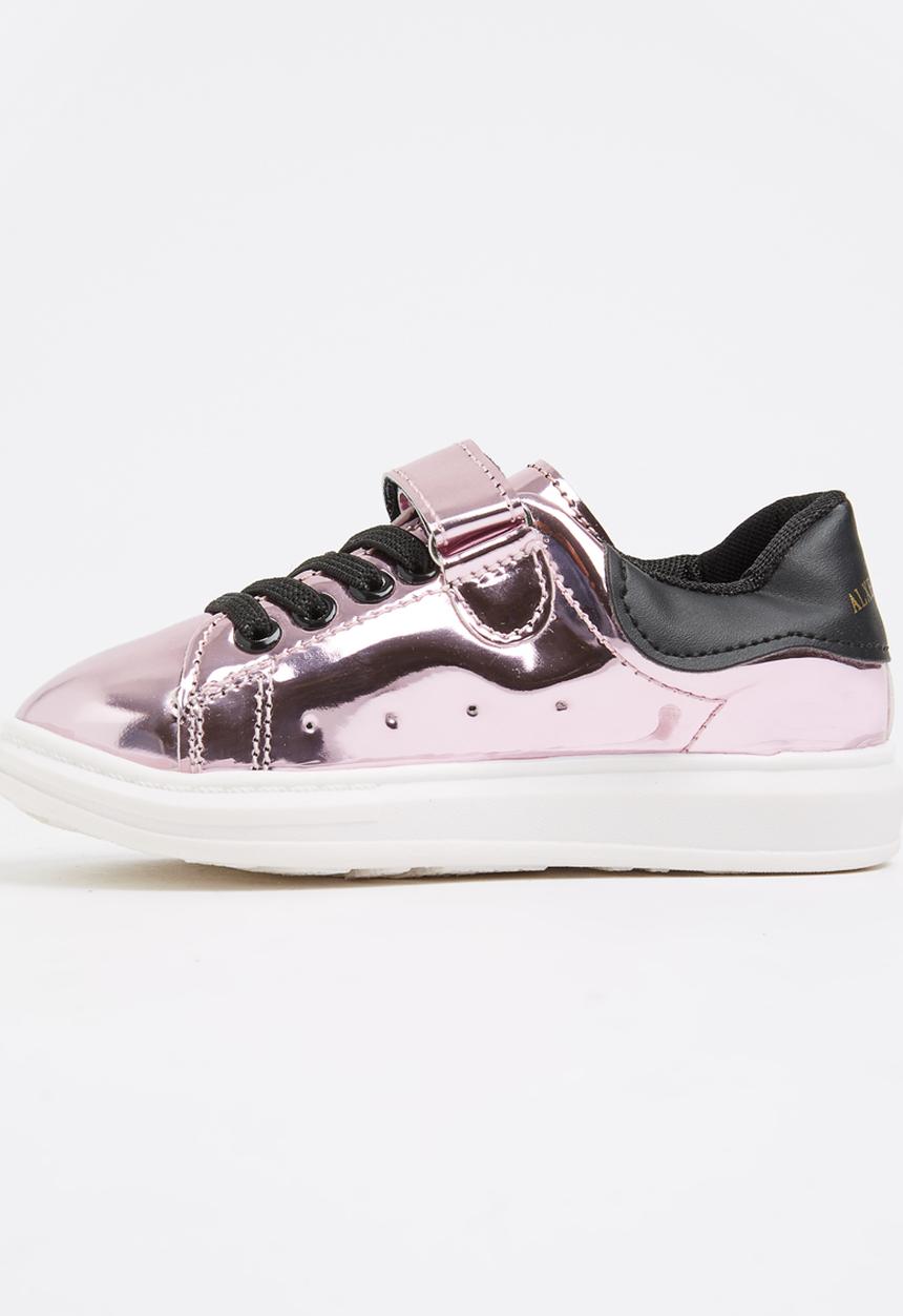 Pop Candy - Metallic Patent Sneakers Mid Pink