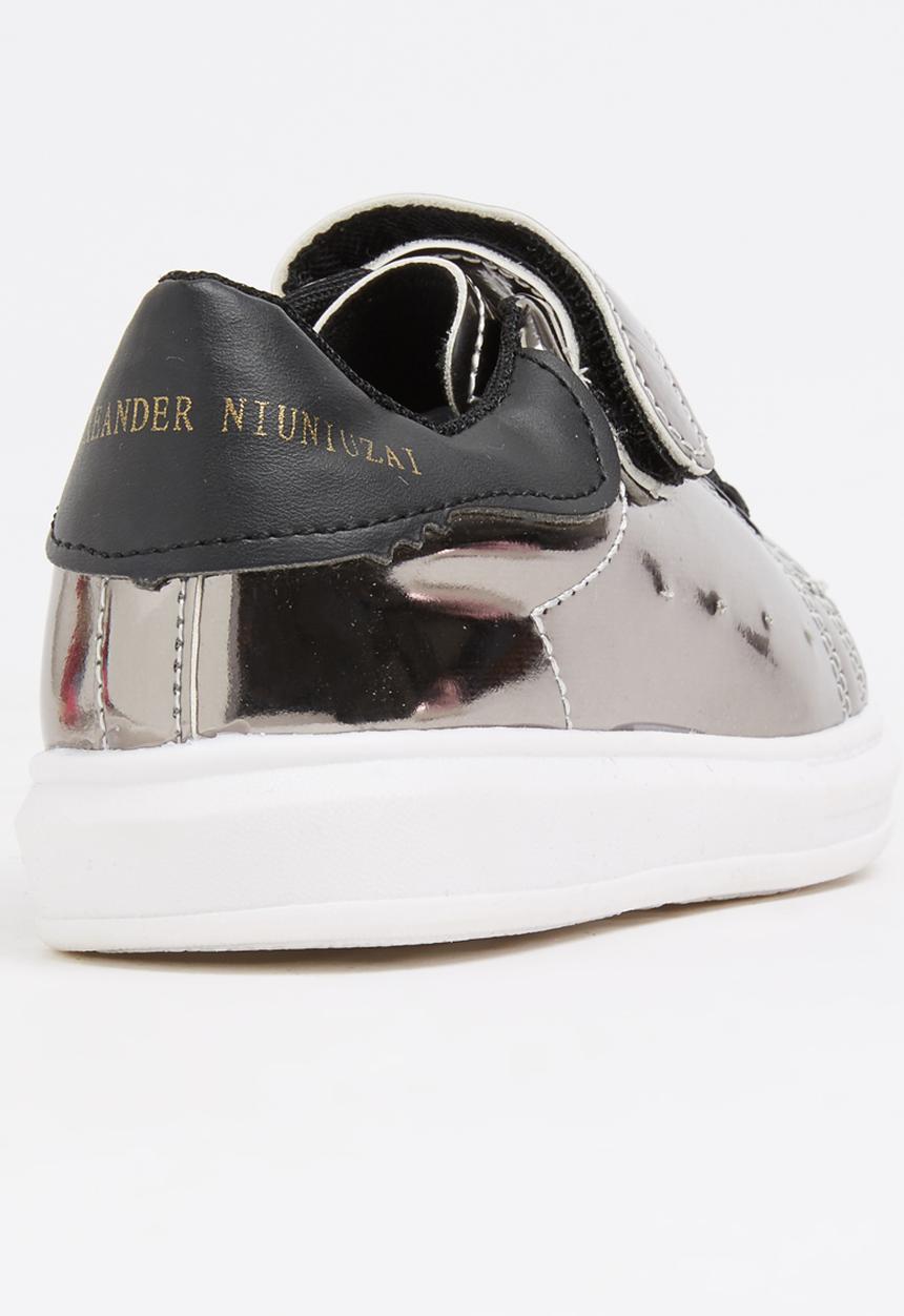 Pop Candy - Metallic Patent Sneakers Silver