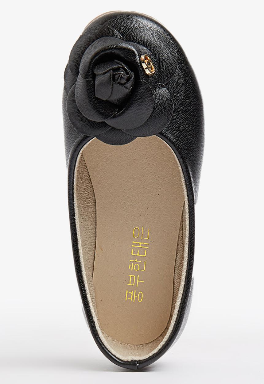 Pop Candy - Pumps With Flower Detail Black