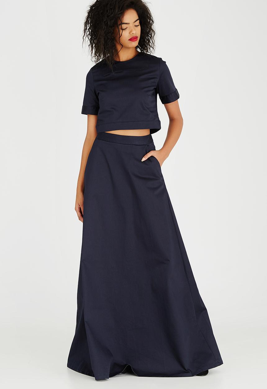 AMANDA LAIRD CHERRY - Lindiwe Skirt Navy