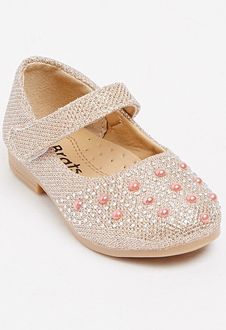 Jumbo - Girls Glitter Pump Gold