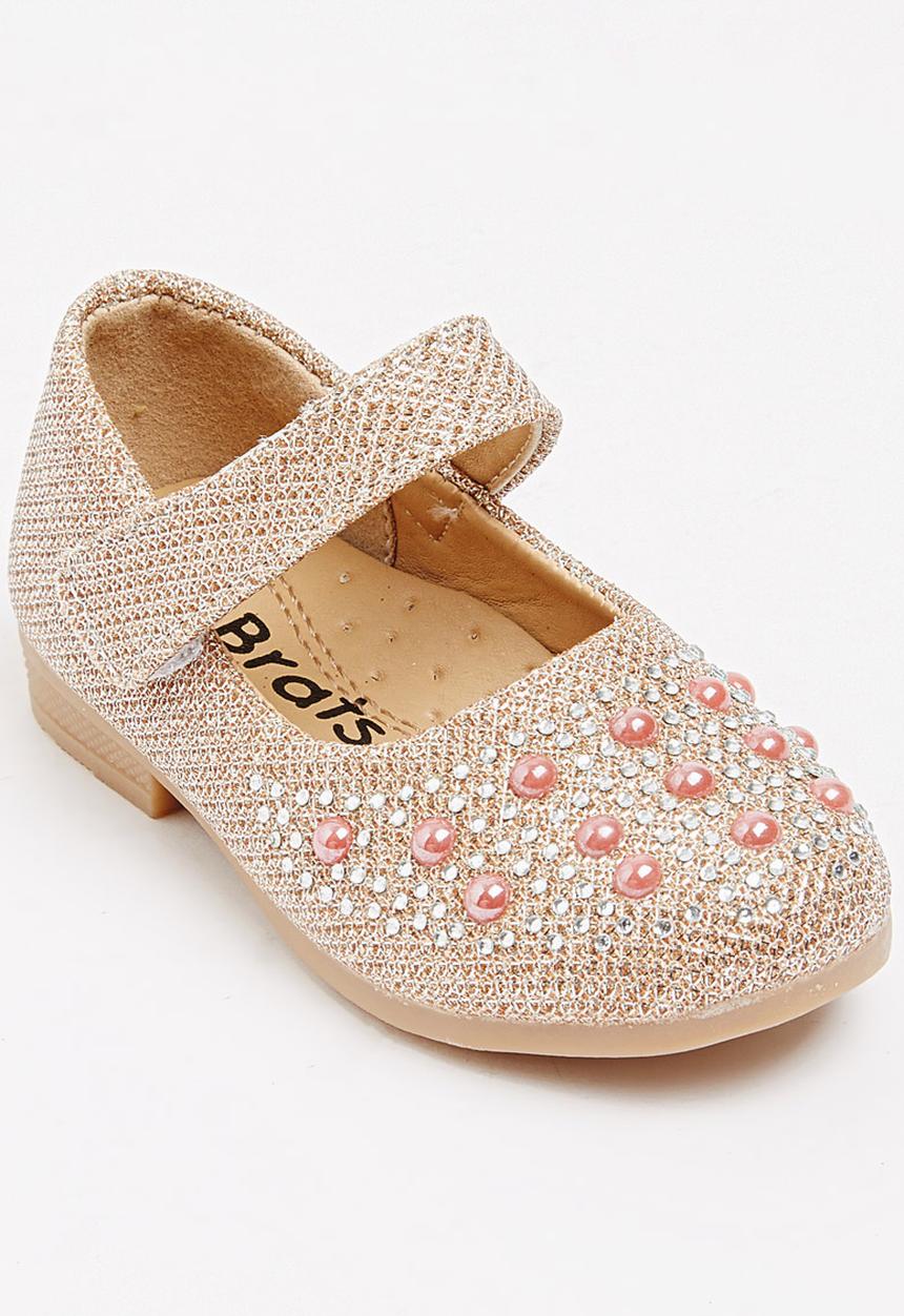 Jumbo - Girls Glitter Pump Gold
