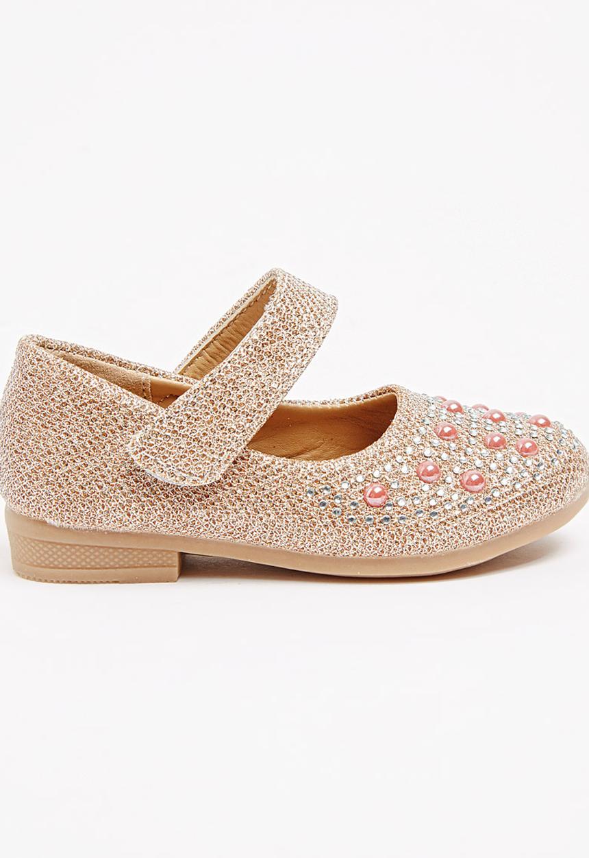 Jumbo - Girls Glitter Pump Gold