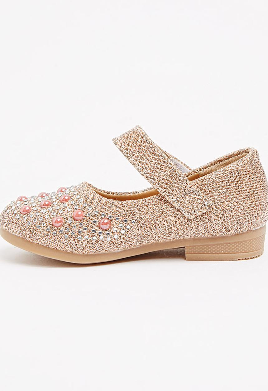 Jumbo - Girls Glitter Pump Gold
