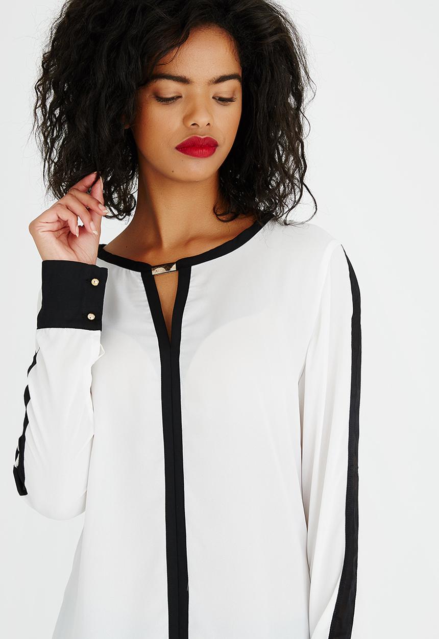 G Couture - Monochrome Blouse Black and White
