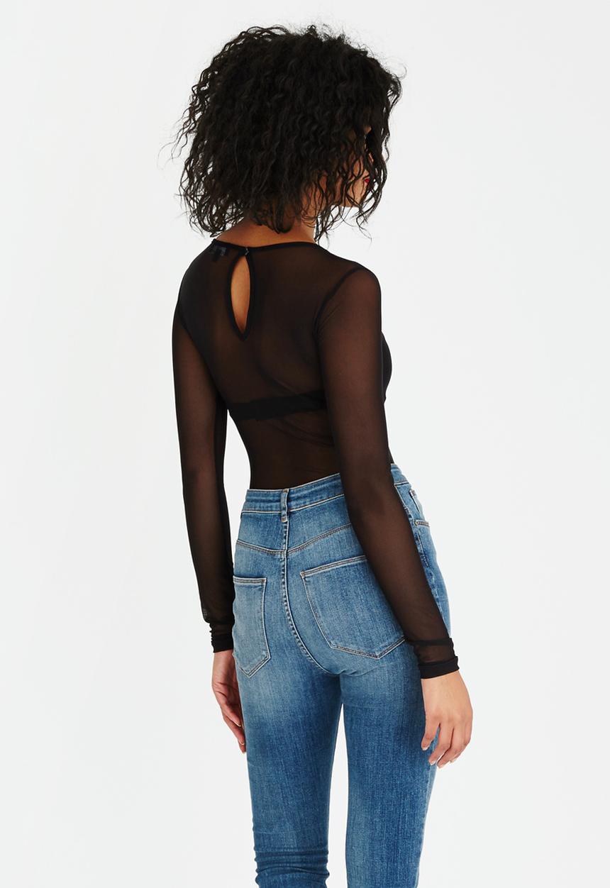 STYLE REPUBLIC - Mesh Bodysuit Black