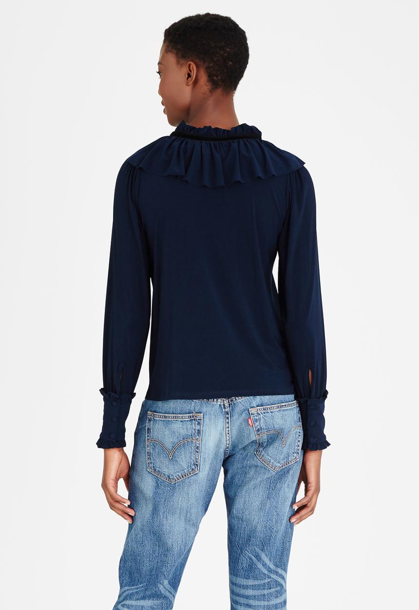 STYLE REPUBLIC - Kitty Bow Blouse Navy