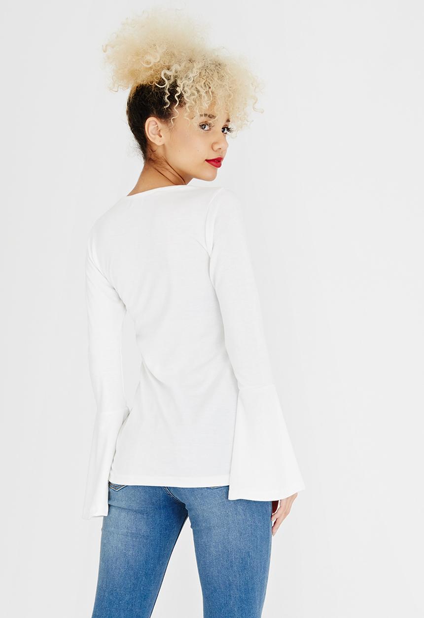 c(inch) - Bell Sleeve T-shirt Cream