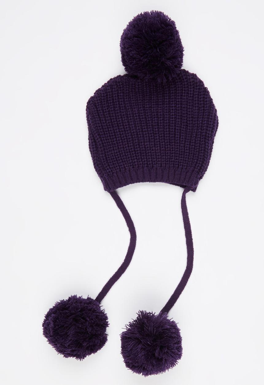 See-Saw - Tassle Beanie Dark Purple