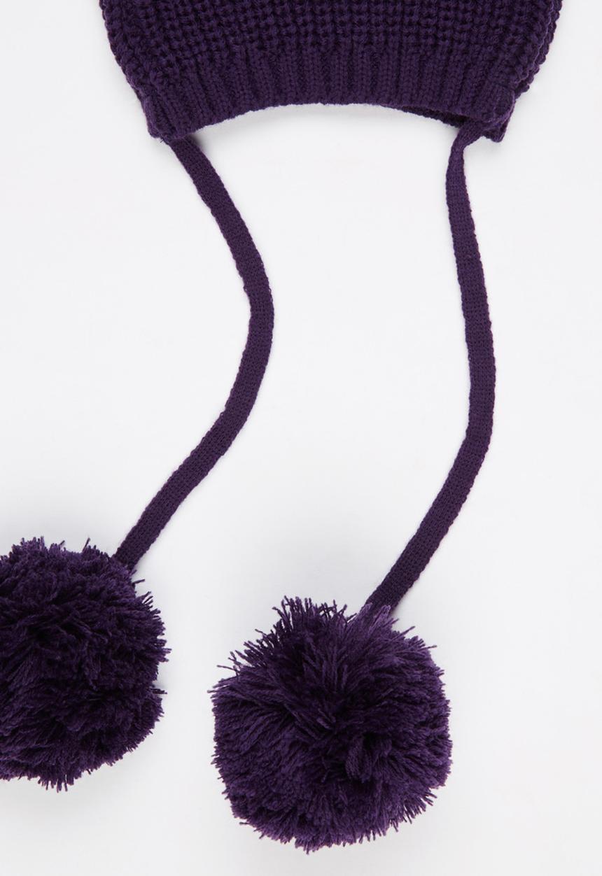 See-Saw - Tassle Beanie Dark Purple