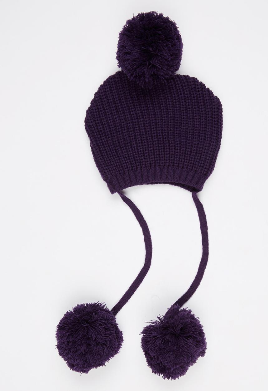 See-Saw - Tassle Beanie Dark Purple