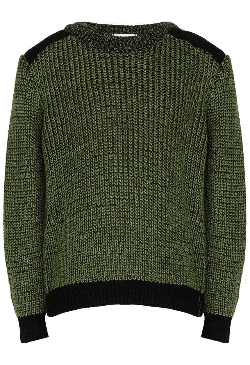 See-Saw - 2 Tone Knit Jumper Khaki Green