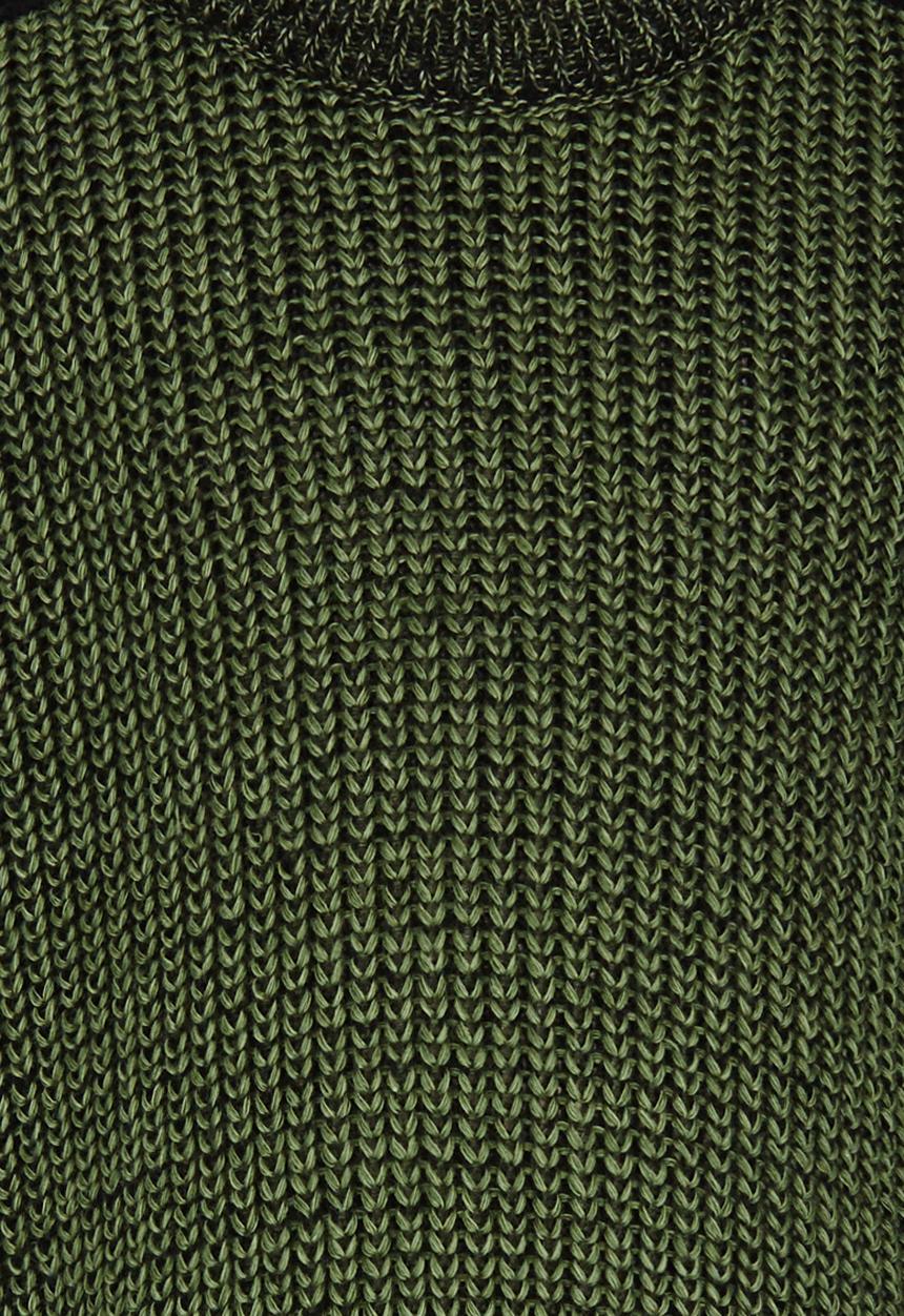 See-Saw - 2 Tone Knit Jumper Khaki Green