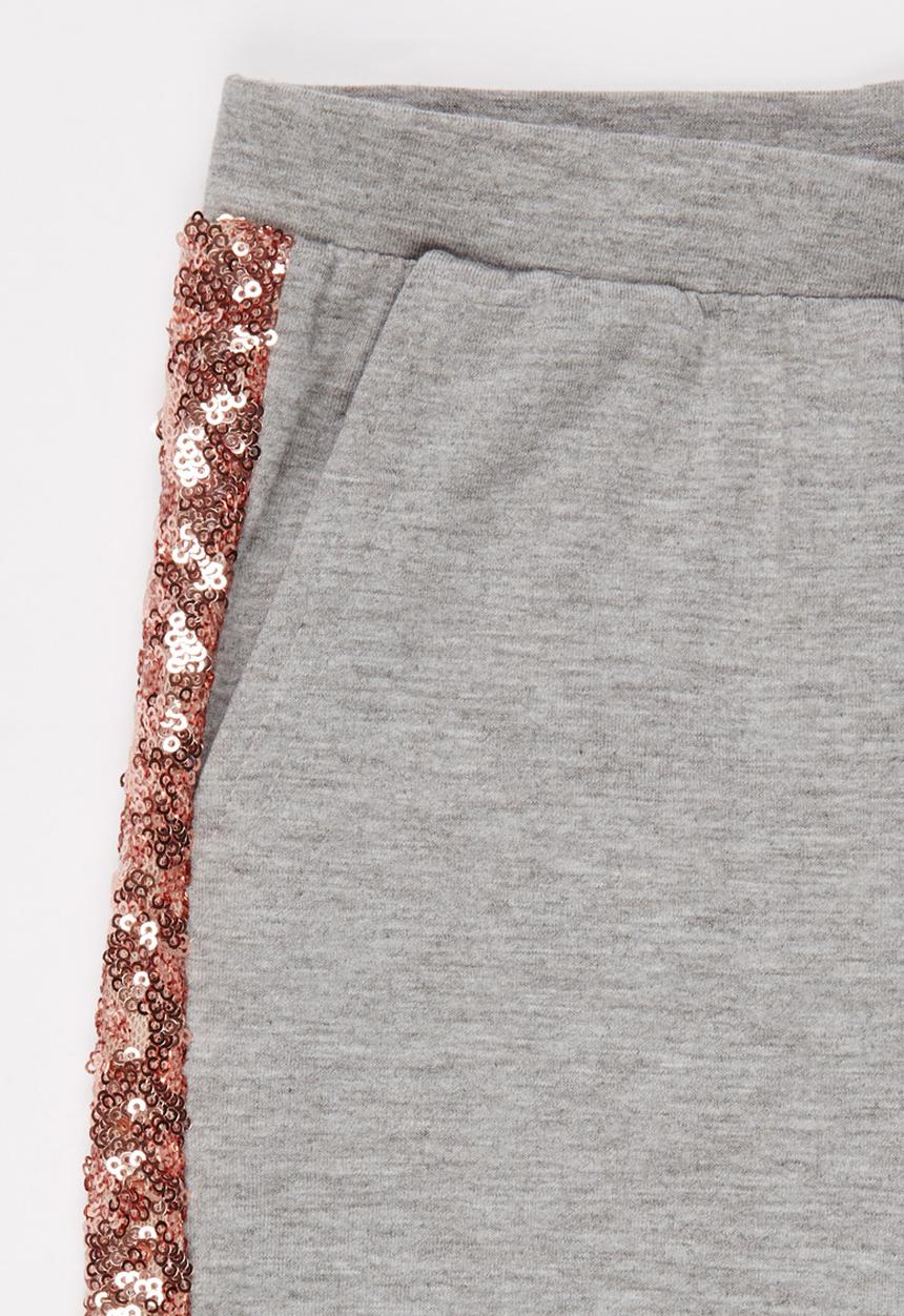 See-Saw - Sequin Inset Jogger Pale Grey