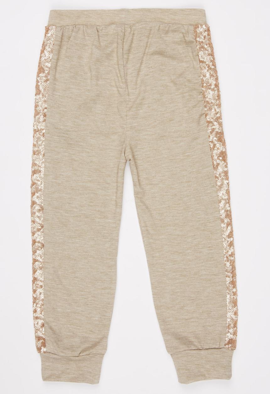 See-Saw - Sequin Inset Jogger Mid Brown
