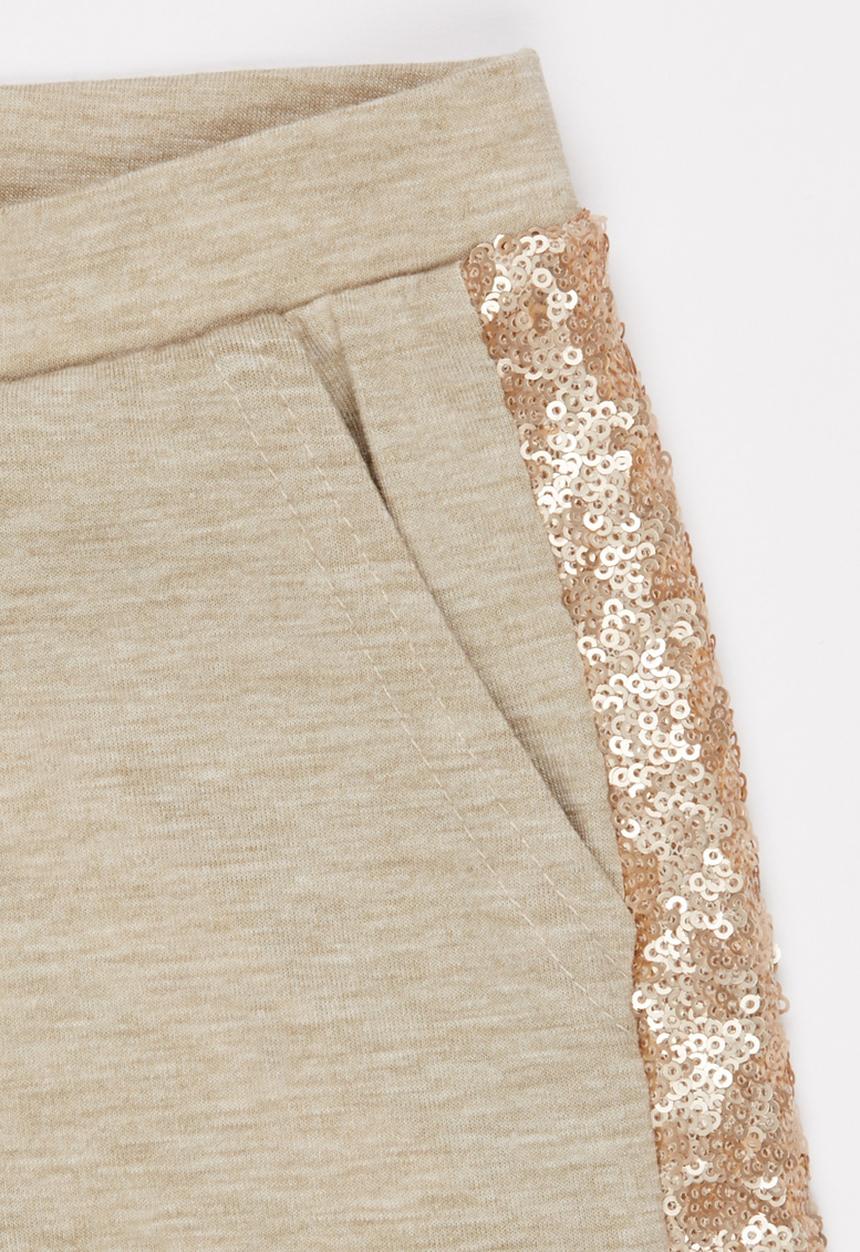 See-Saw - Sequin Inset Jogger Mid Brown