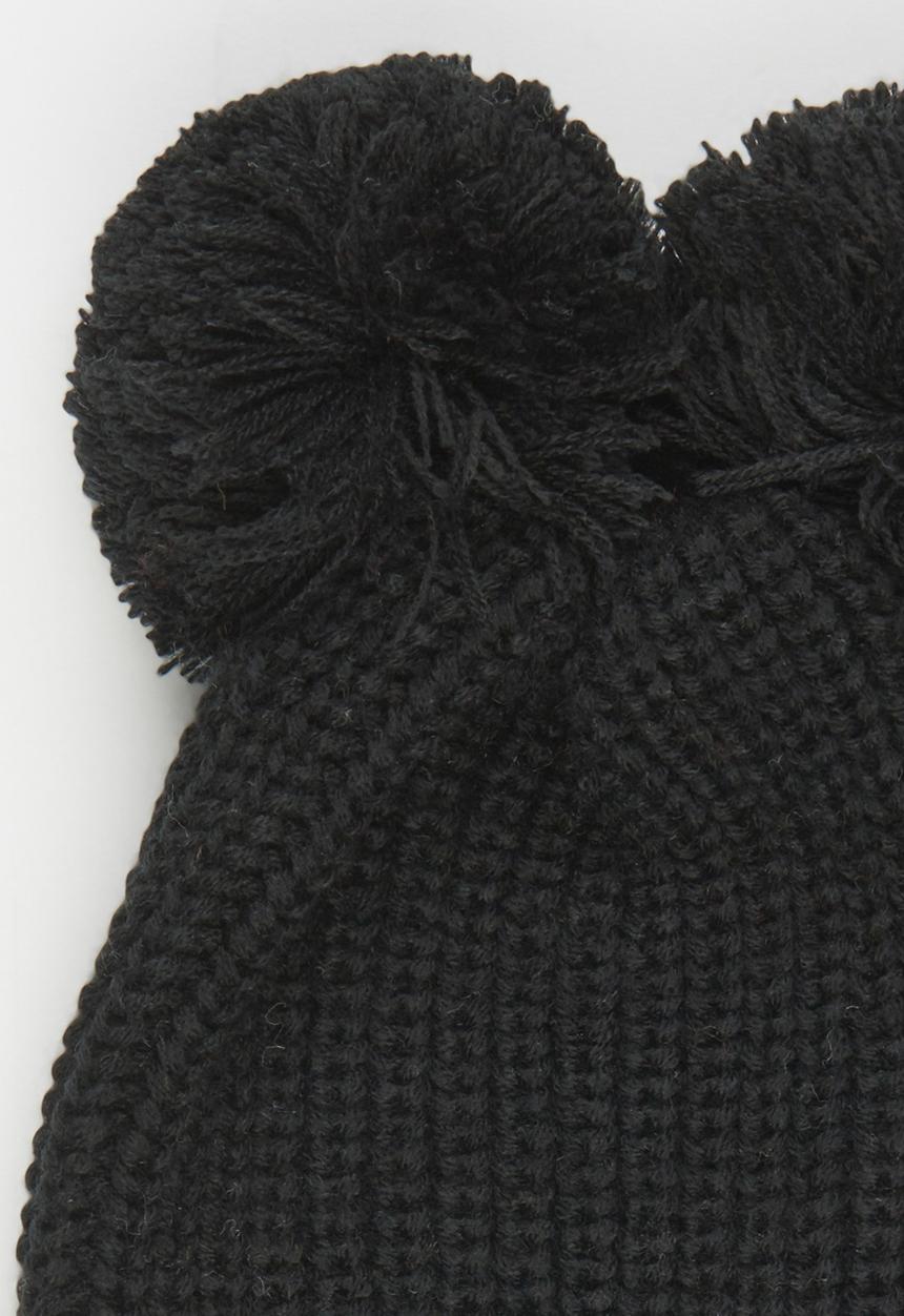 See-Saw - Tassle Ear Beanie Black