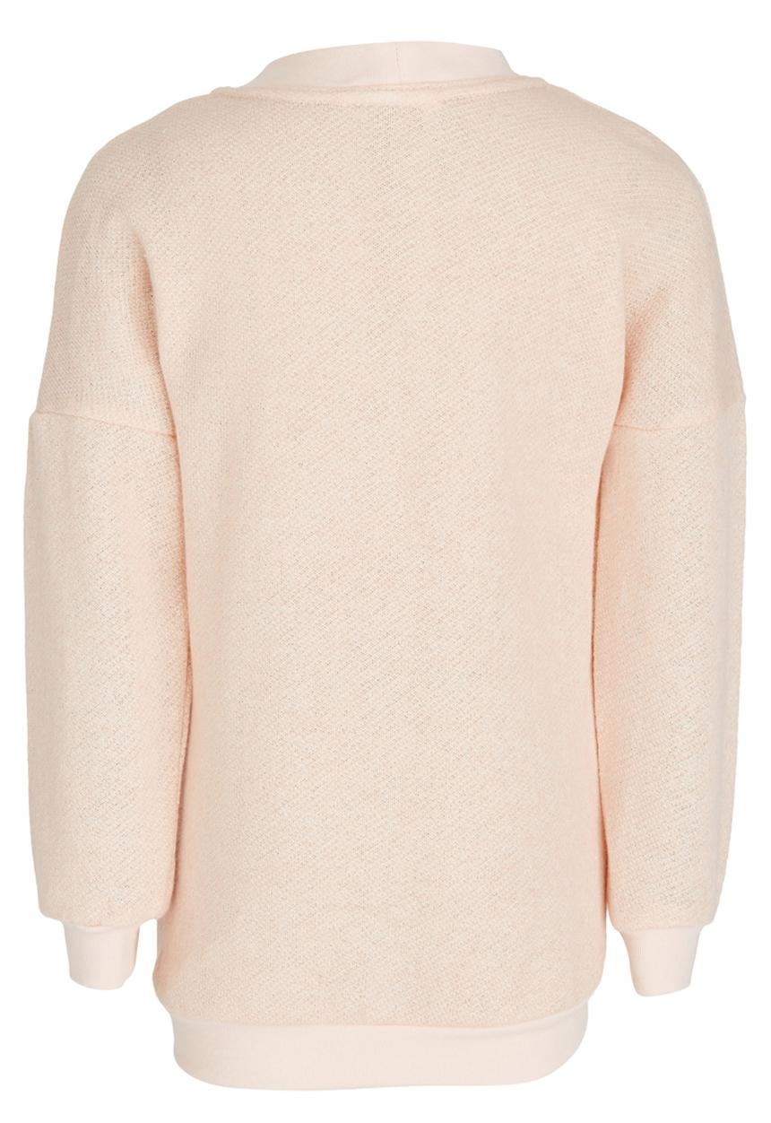 See-Saw - Longer Length Fleece Sweater Mid Pink